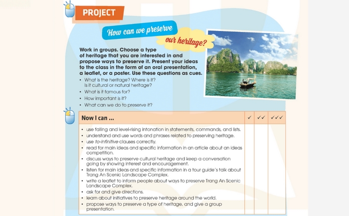 Chi tiết yêu cầu bài tập của phần tiếng Anh 11 Unit 6 Project