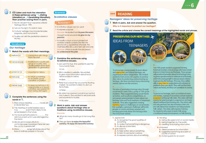 Nắm vững toàn bộ từ tiếng Anh 11 Unit 6 từ vựng sẽ giúp học sinh thuận lợi hoàn thành các bài tập, hoạt động trong bài học
