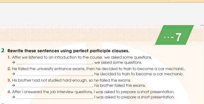 Yêu cầu bài tập Grammar 2 phần tiếng Anh 11 Unit 7 Language