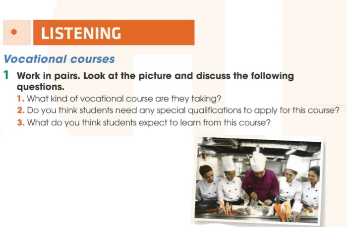 Chi tiết yêu cầu của bài 1 tiếng Anh 11 Unit 7 listening