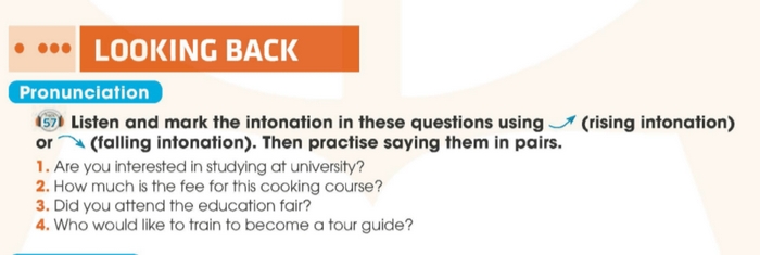 Yêu cầu của bài tập Pronunciation phần tiếng Anh 11 Unit 7 Looking Back