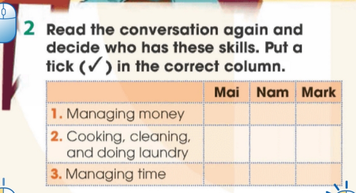 Yêu cầu của bài tập phần 2 tiếng Anh 11 Unit 8 Getting Started