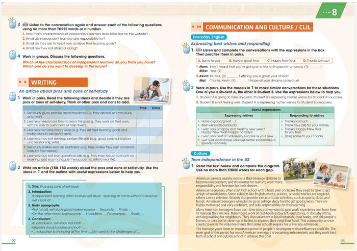 Phần tiếng Anh 11 Unit 8 Listening không chỉ giúp bạn luyện nghe mà còn kích thích suy nghĩ, trao đổi và phản hồi bằng tiếng Anh
