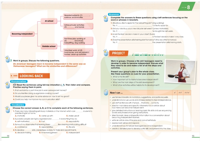 Phần tiếng Anh 11 Unit 8 Project giúp học sinh vận dụng kiến thức đã học vào hoạt động/dự án thực tế