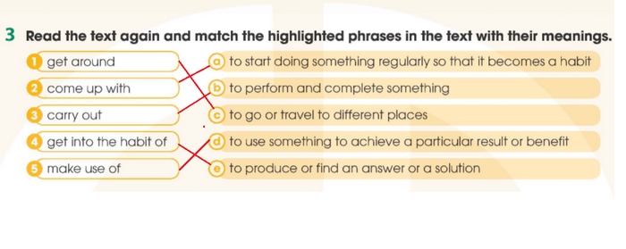 Đáp án cần nối của bài phần 3 tiếng Anh 11 Unit 8 Reading