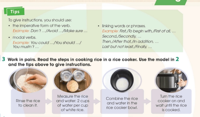 Yêu cầu của bài tập 3 tiếng Anh 11 Unit 8 Speaking