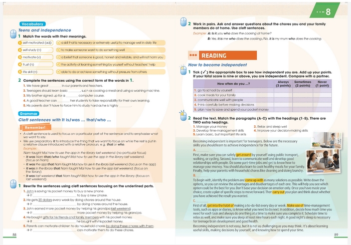 Bài học giúp học sinh tiếp cận vốn tiếng Anh 11 Unit 8 Từ vựng chủ đề sự độc lập