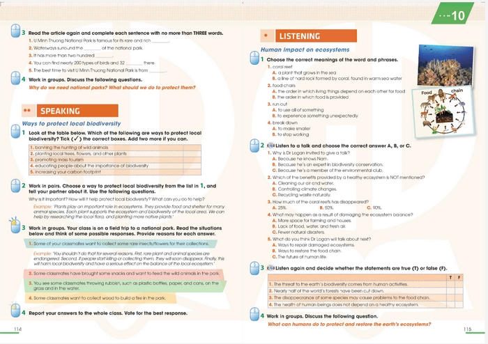 Phần tiếng Anh 11 Unit 10 Reading có tất cả 4 bài tập