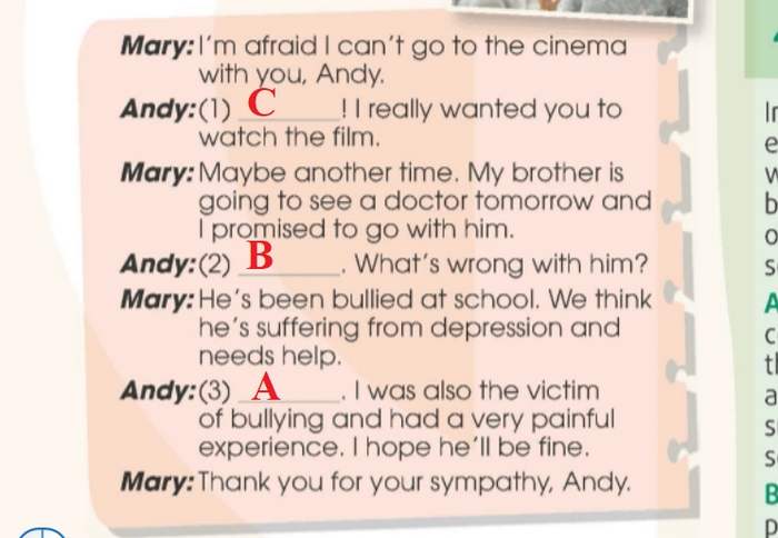 Đáp án của bài tập Everyday English 1 tiếng Anh 11 Unit 9 Communication and Culture