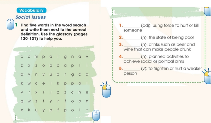 Yêu cầu bài tập Vocabulary 1 phần tiếng Anh 11 Unit 9 Language