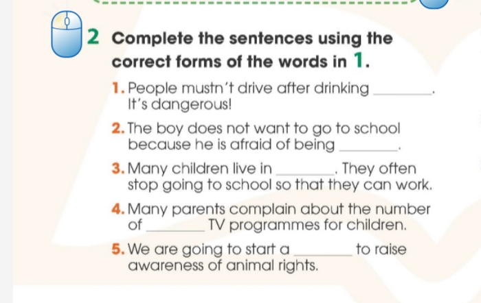 Yêu cầu bài tập Vocabulary 2 phần tiếng Anh 11 Unit 9 Language