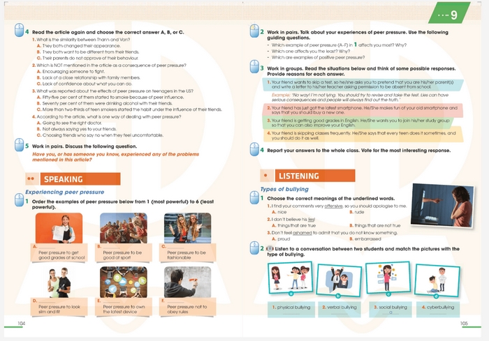 Nội dung bài học Tiếng Anh 11 Unit 9 Listening trong sách giáo khoa