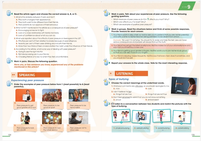 Chi tiết toàn bộ nội dung phần học tiếng Anh 11 Unit 9 Speaking