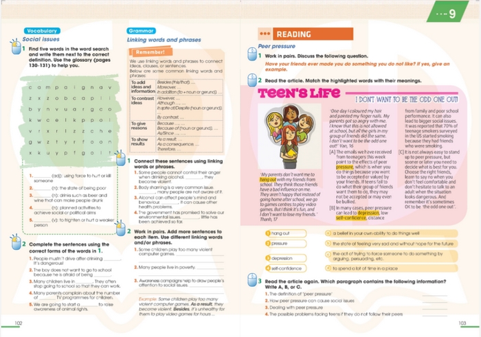 Tiếng Anh 11 Unit 9 từ vựng gắn liền với chủ đề, nói về các vấn đề xã hội của thanh thiếu niên 