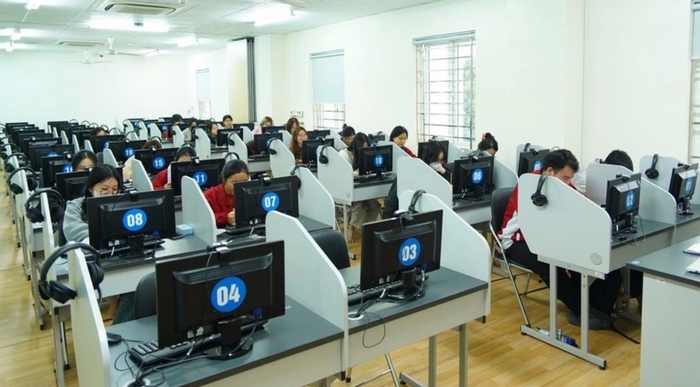 Phòng thi VSTEP tại trường Đại học Kinh Tế Quốc Dân