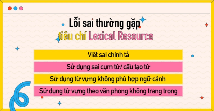 Lỗi dùng từ sai ngữ cảnh có thể ảnh hưởng tiêu chí chấm điểm Lexical Resource của bài viết 