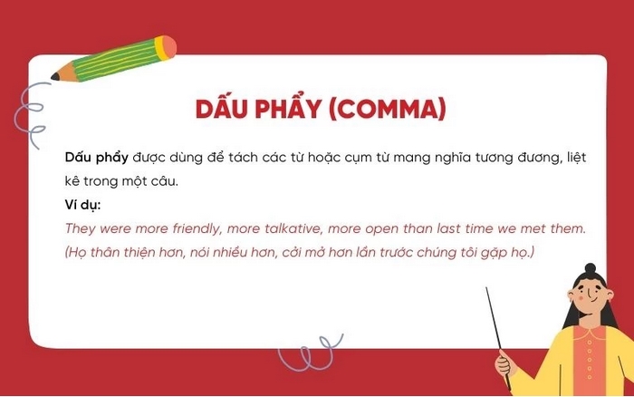 Cách dùng dấu phẩy trong tiếng Anh