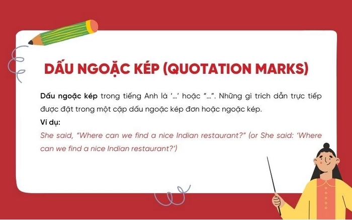 Quy tắc dùng dấu ngoặc kép trong tiếng Anh