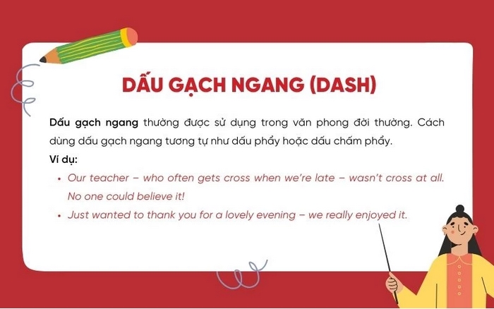 Cách dùng dấu gạch ngang trong tiếng Anh