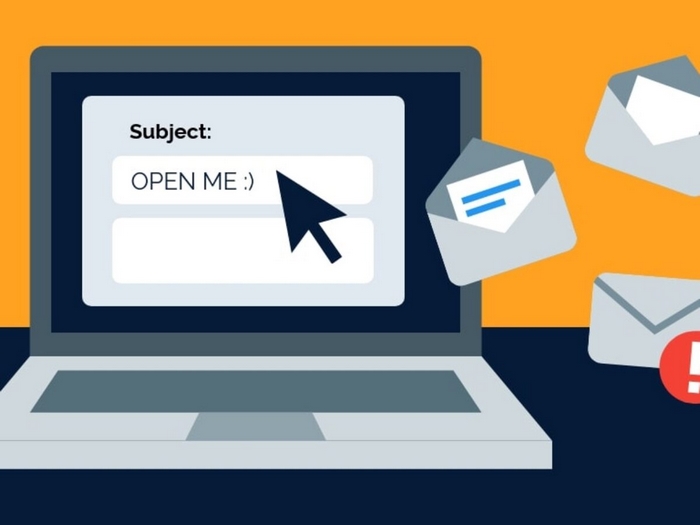 Phần Subject sẽ xuất hiện đầu tiên, quyết định email có được mở hay không