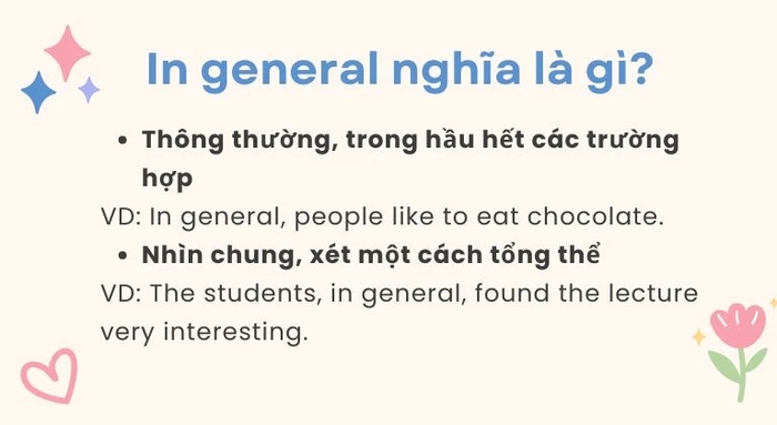 Cách dùng, ví dụ từ nối trong Writing In general