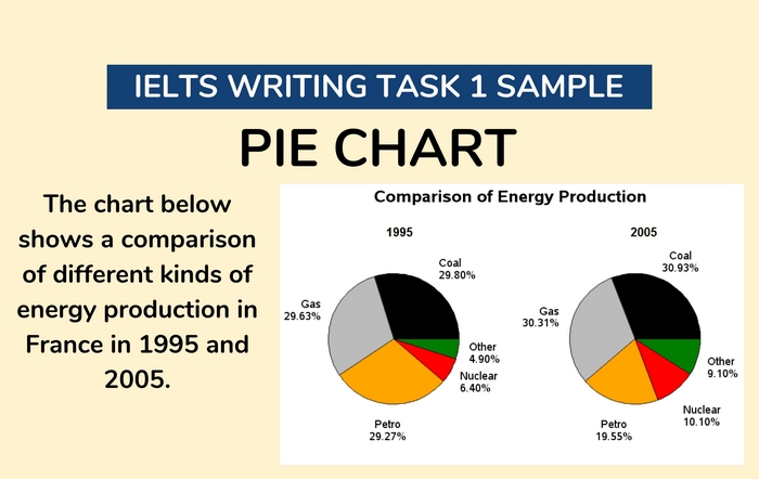 Một ví dụ đề thi Pie Chart trong Writing Task 1