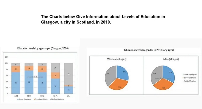 Dạng biểu đồ kết hợp Pie Chart với biểu đồ cột