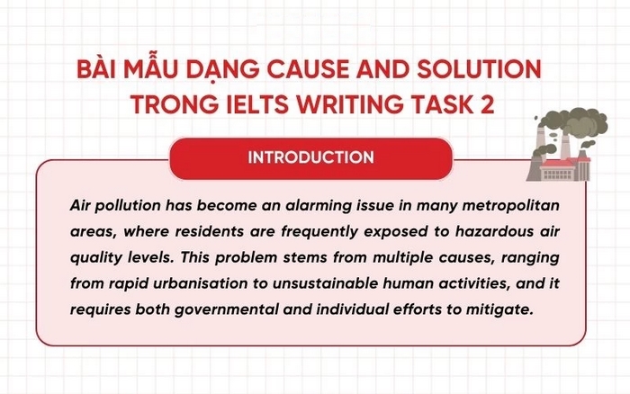 Một đoạn mở bài mẫu cho dạng bài Writing Task 2 Cause and Effect