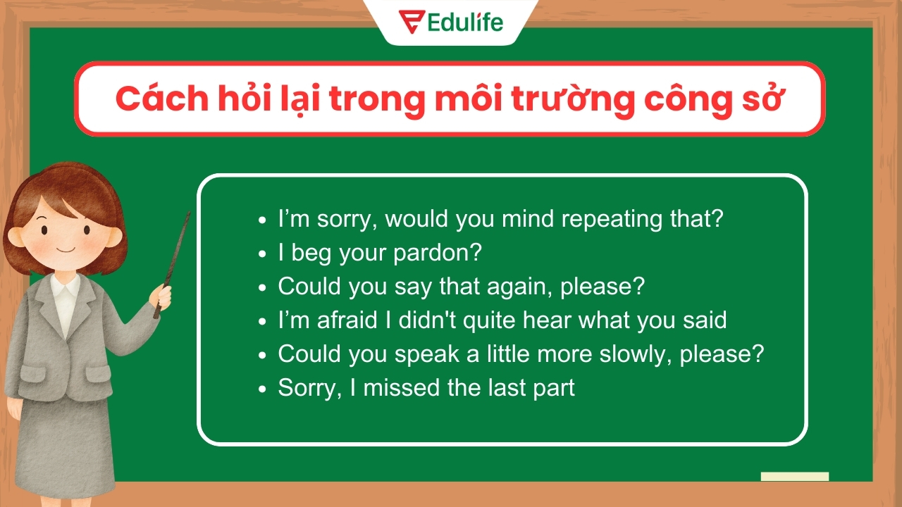Những mẫu câu tiếng Anh hỏi lại lịch sự trong môi trường công sở