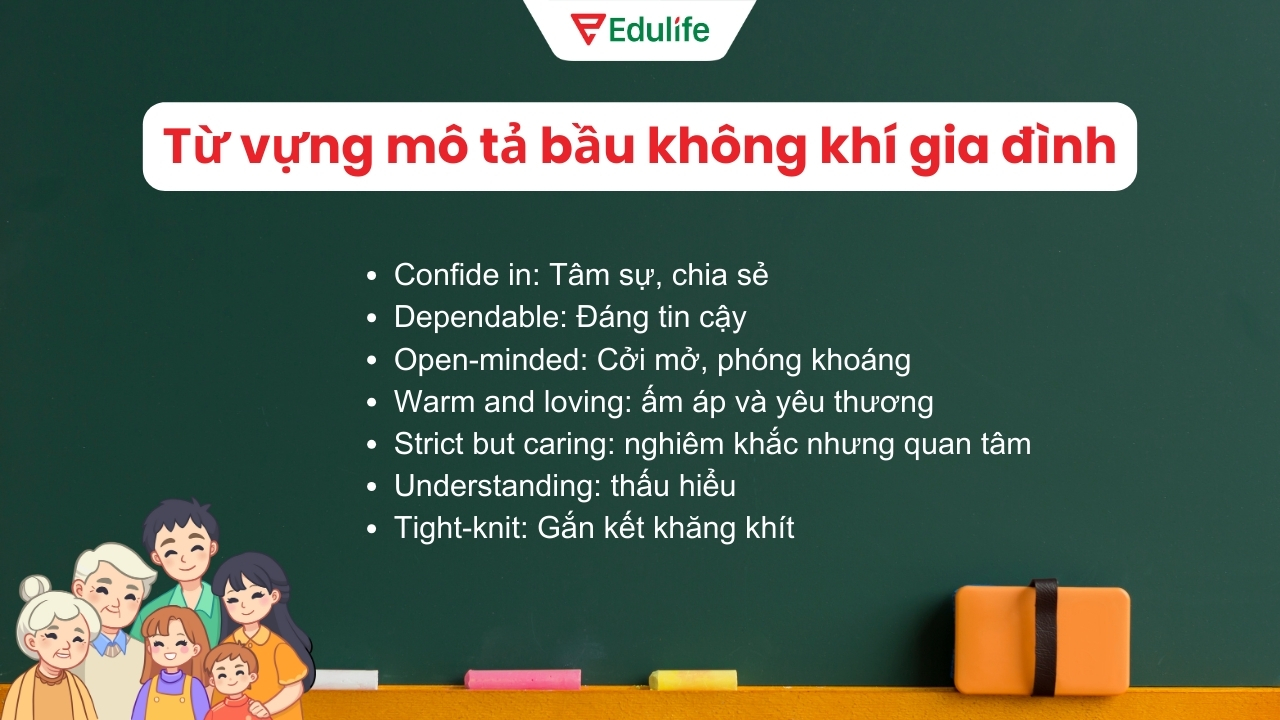 Từ vựng tiếng Anh mô tả tính cách và bầu không khí gia đình