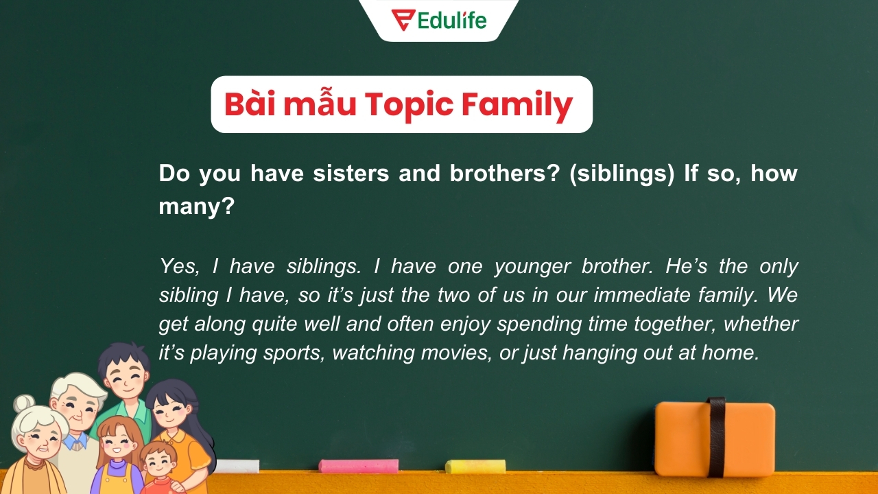 Bài mẫu tiếng Anh về chủ đề Topic Family