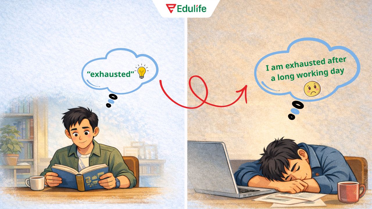 Cá nhân hóa từ vựng với các tình huống hàng ngày sẽ giúp ghi nhớ lâu hơn Cá nhân hóa từ vựng với các tình huống hàng ngày sẽ giúp ghi nhớ lâu hơn