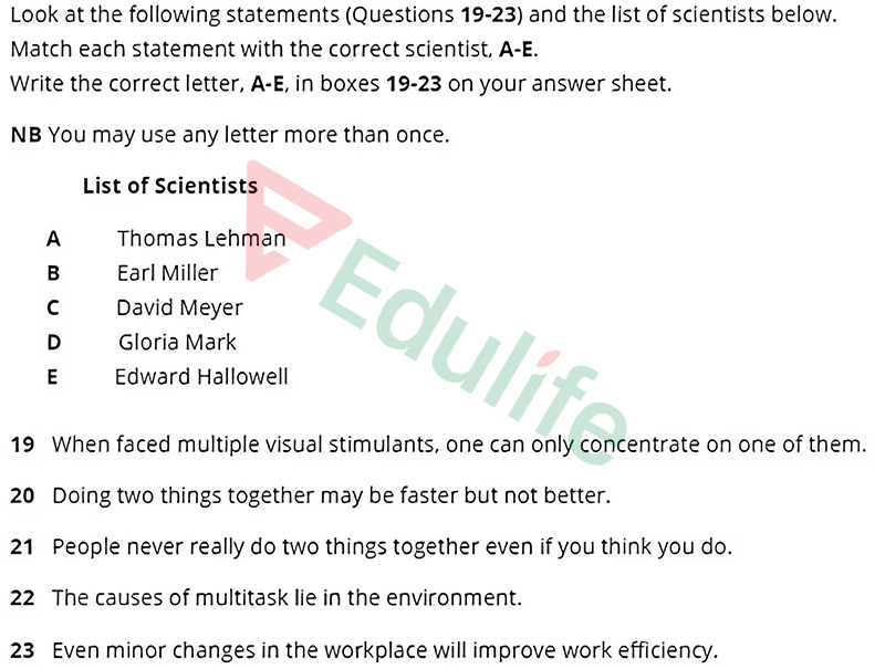 Dạng bài Matching Information IELTS Reading