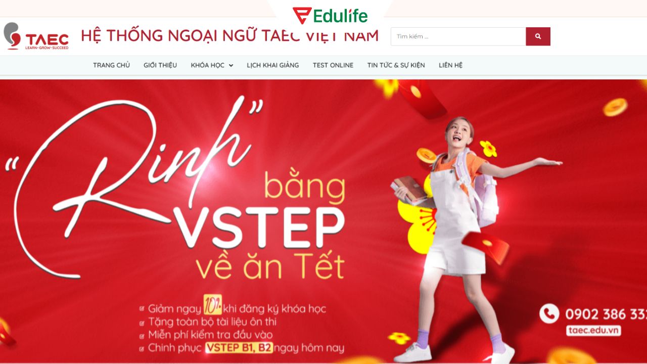 TAEC Việt Nam miễn phí kiểm tra đầu vào cho học viên đăng ký khóa học