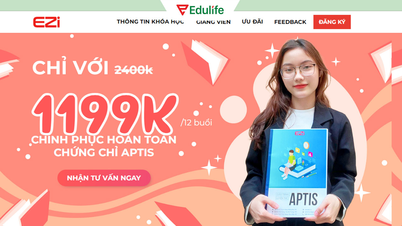 Ezi English cung cấp combo ưu đãi cho khóa luyện thi APTIS