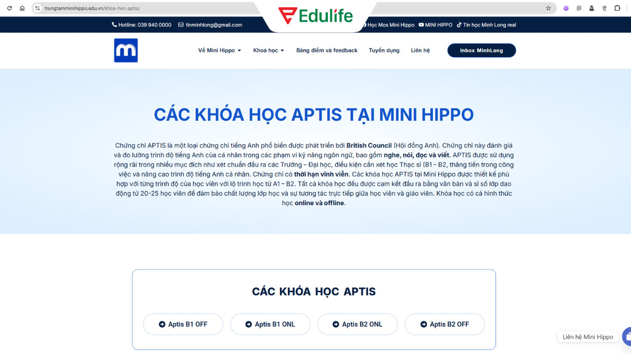 địa chỉ luyện thi APTIS Phú Thọ