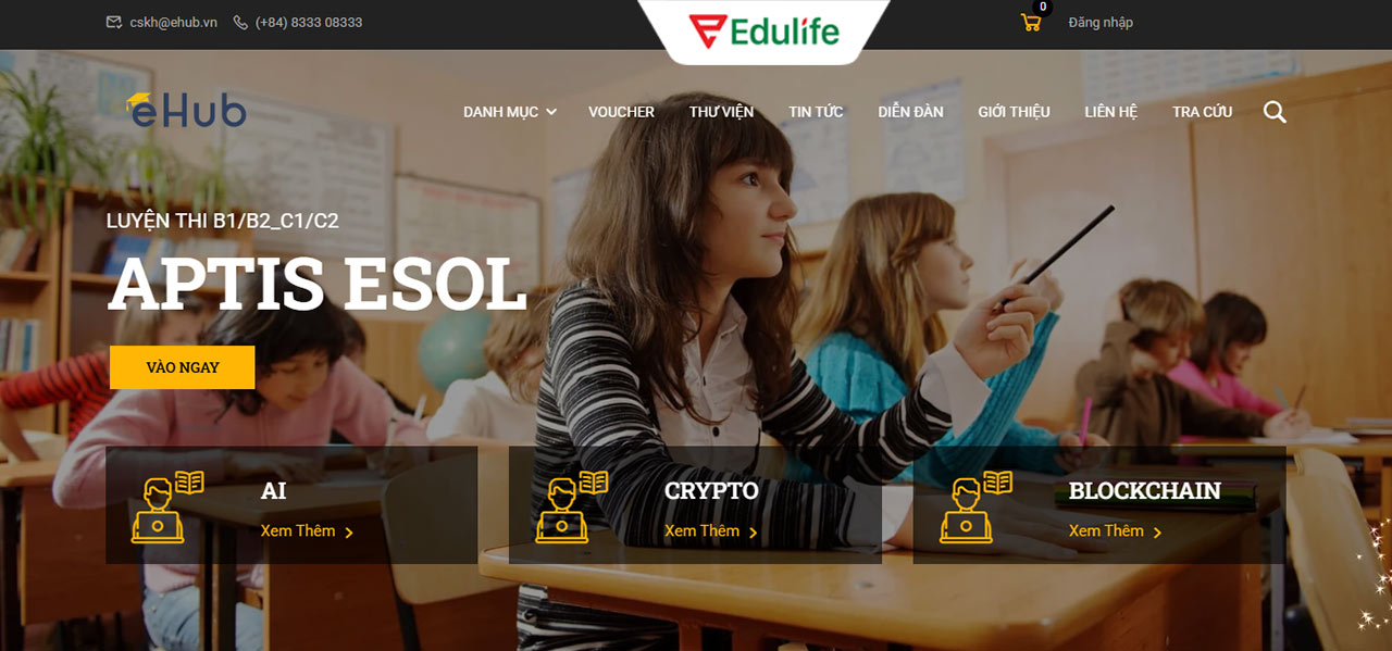 Trung tâm Ehub chuyên luyện thi chứng chỉ tiếng Anh APTIS ESOL B1/B2/C1