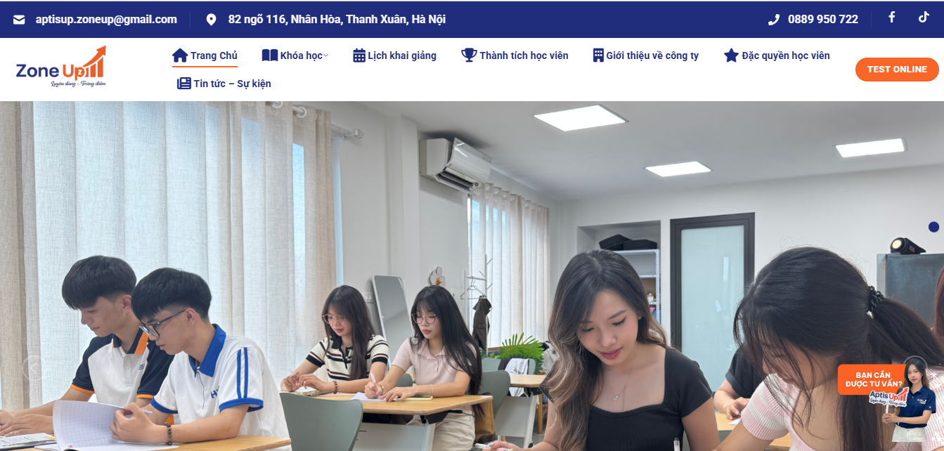 Zone Up có phương pháp giảng dạy hiện đại, tạo nên sự riêng biệt