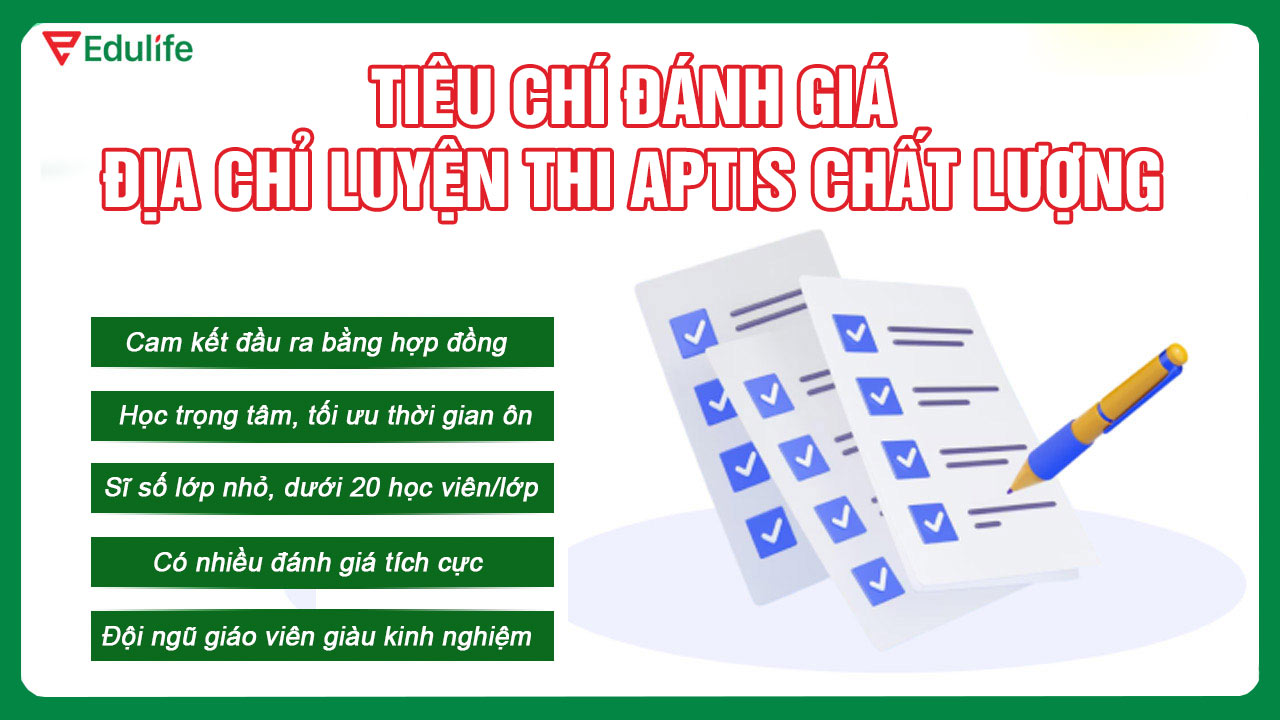Tiêu chí chọn địa chỉ luyện thi APTIS chất lượng