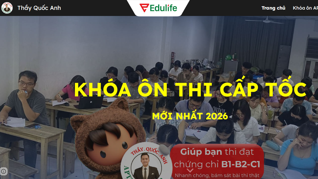 Thầy Quốc Anh giàu kinh nghiệm trực tiếp đứng lớp