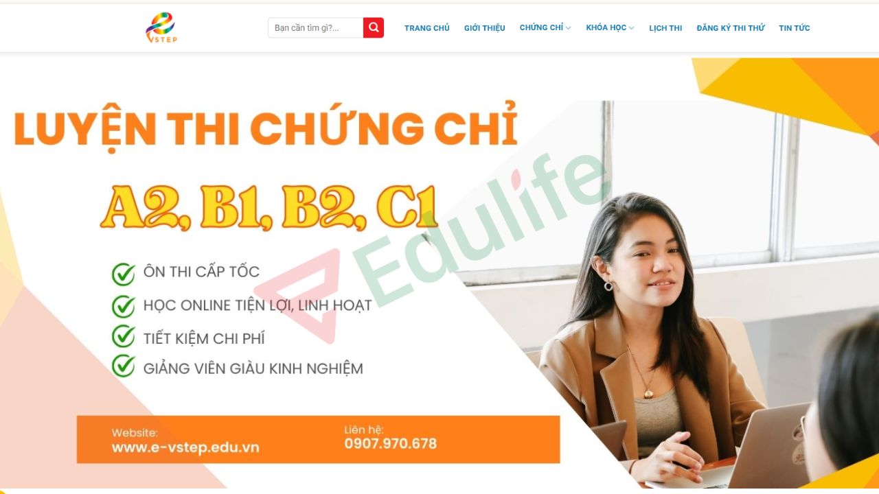 Trung tâm E-VSTEP có những khóa học online linh hoạt với mức chi phí cạnh tranh 