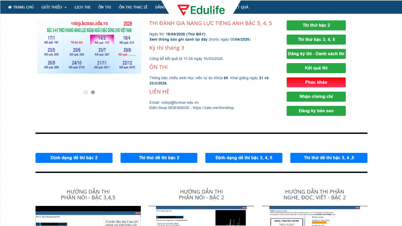 địa chỉ luyện thi VSTEP Tuyên Quang