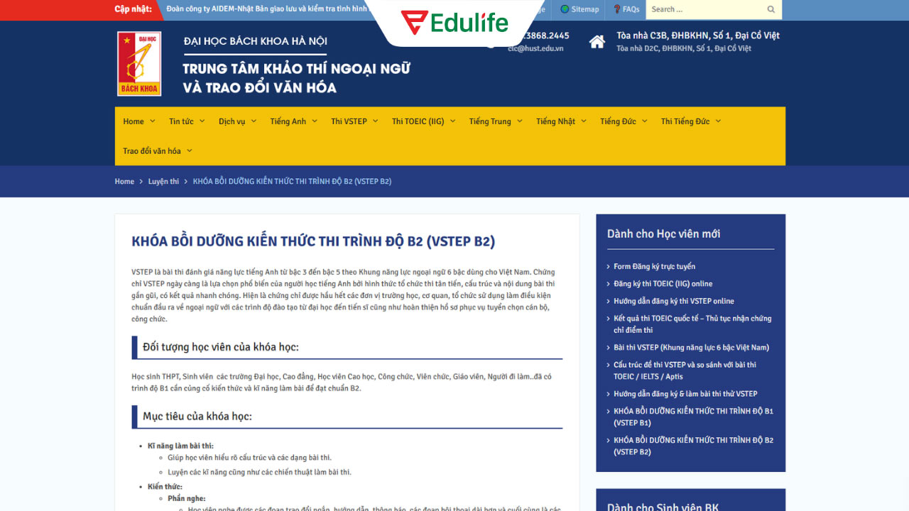 địa chỉ luyện thi VSTEP Tuyên Quang