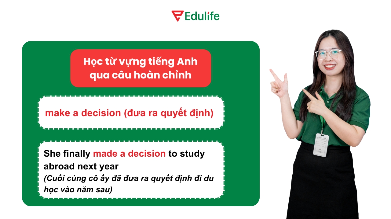 Học từ vựng tiếng Anh theo câu hoàn chỉnh