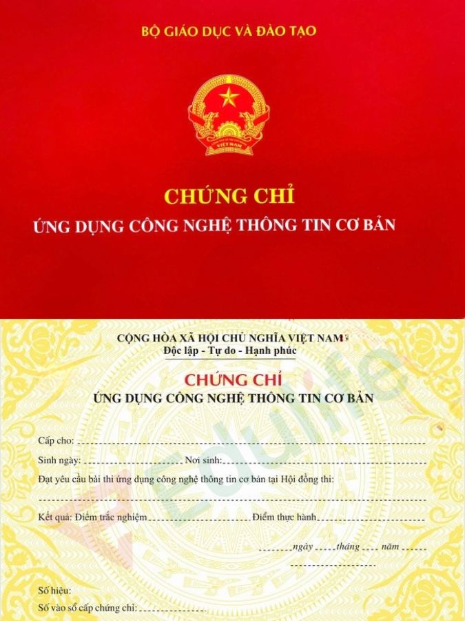 Chứng chỉ Tin học TT03