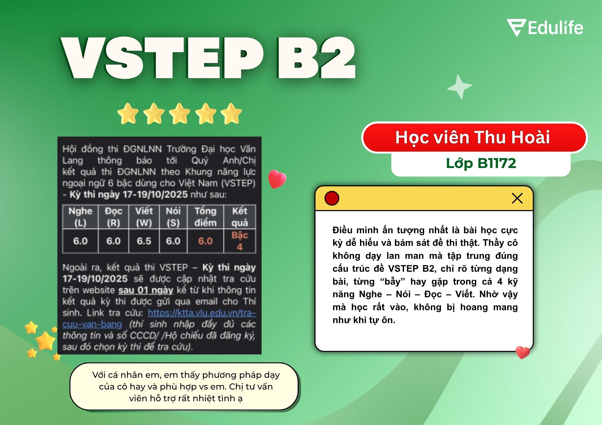 Chinh phục B2 VSTEP chỉ sau 3 tuần của bạn Thu Hoài