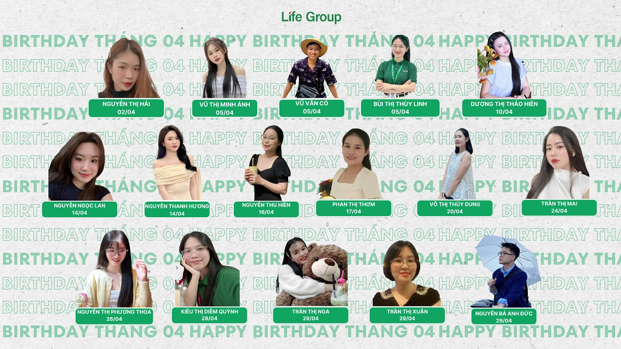 Những nhân sự sinh nhật tháng 4