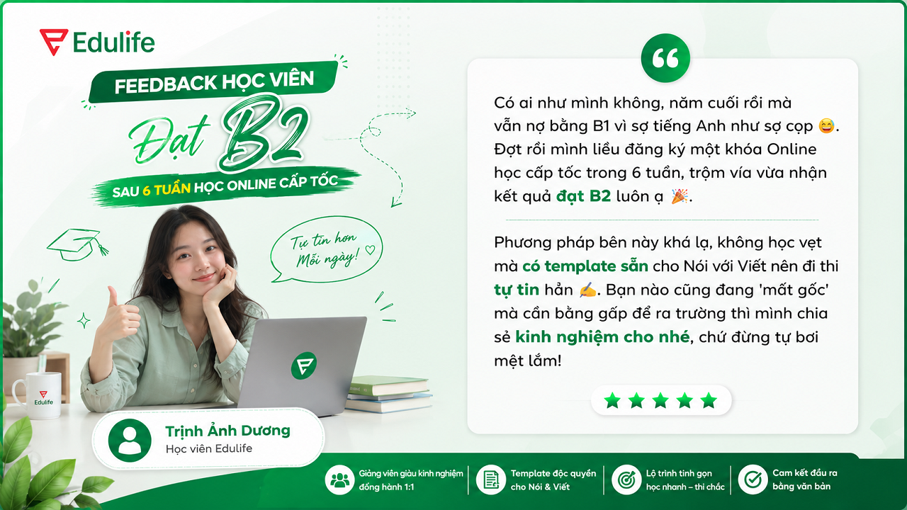 Chia sẻ của học viên Trịnh Ánh Dương về nỗi sợ học tiếng Anh