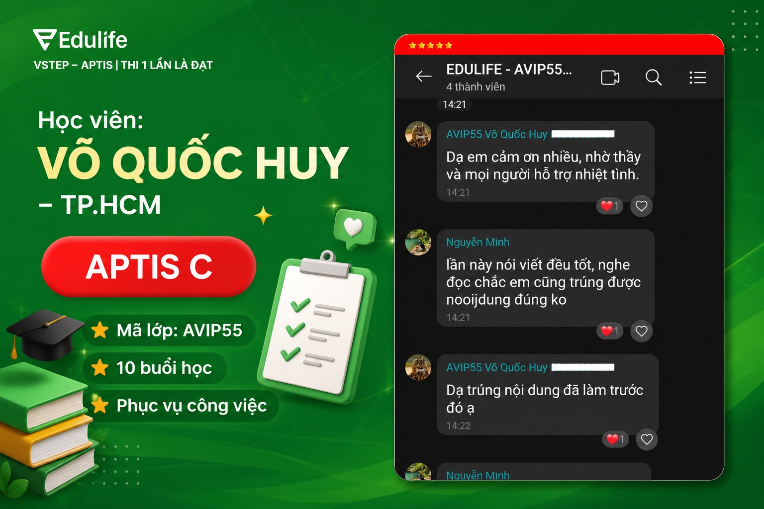 Chỉ sau 10 buổi học, Võ Quốc Huy đã “vượt chướng ngại vật” thành công