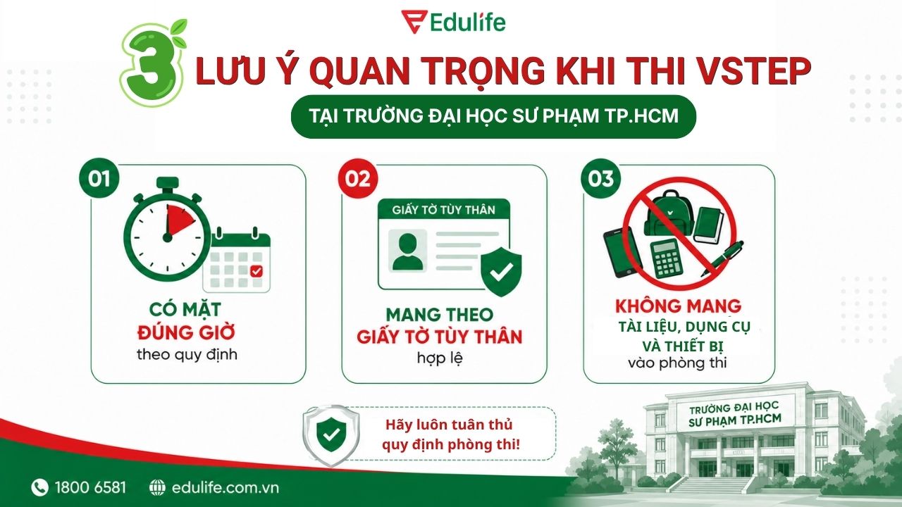 Những lưu ý quan trọng khi tham gia kỳ thi VSTEP tại HCMUE Những lưu ý quan trọng khi tham gia kỳ thi VSTEP tại HCMUE